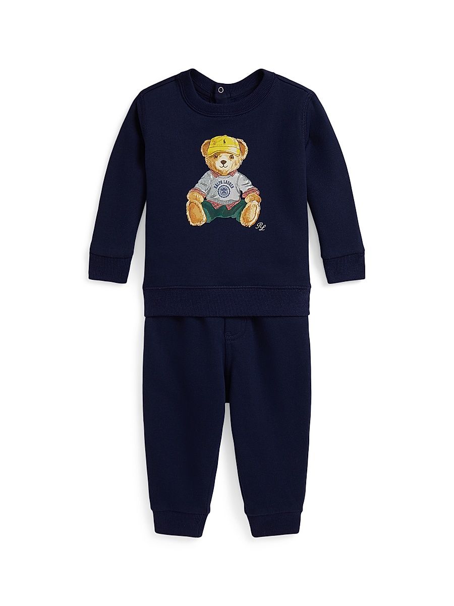 Baby Boy's Magic Fleece Sweater & Pants Set - Refined Navy - Size 6 Months