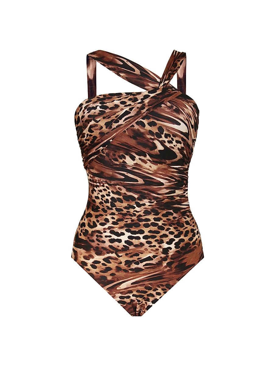 Women's Ociccat Europa One-Piece Swimsuit - Black Multi - Size 16