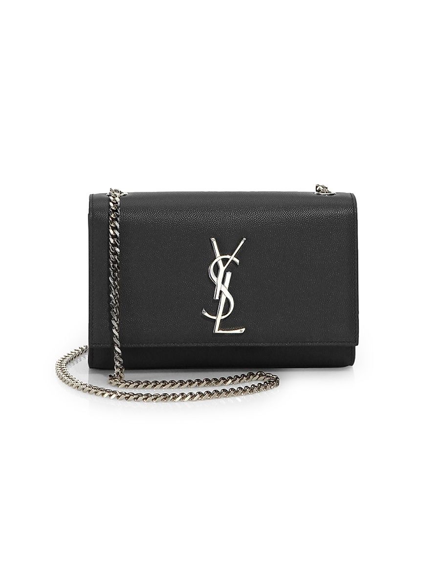Women's Small Kate Monogram Leather Chain Shoulder Bag - Black