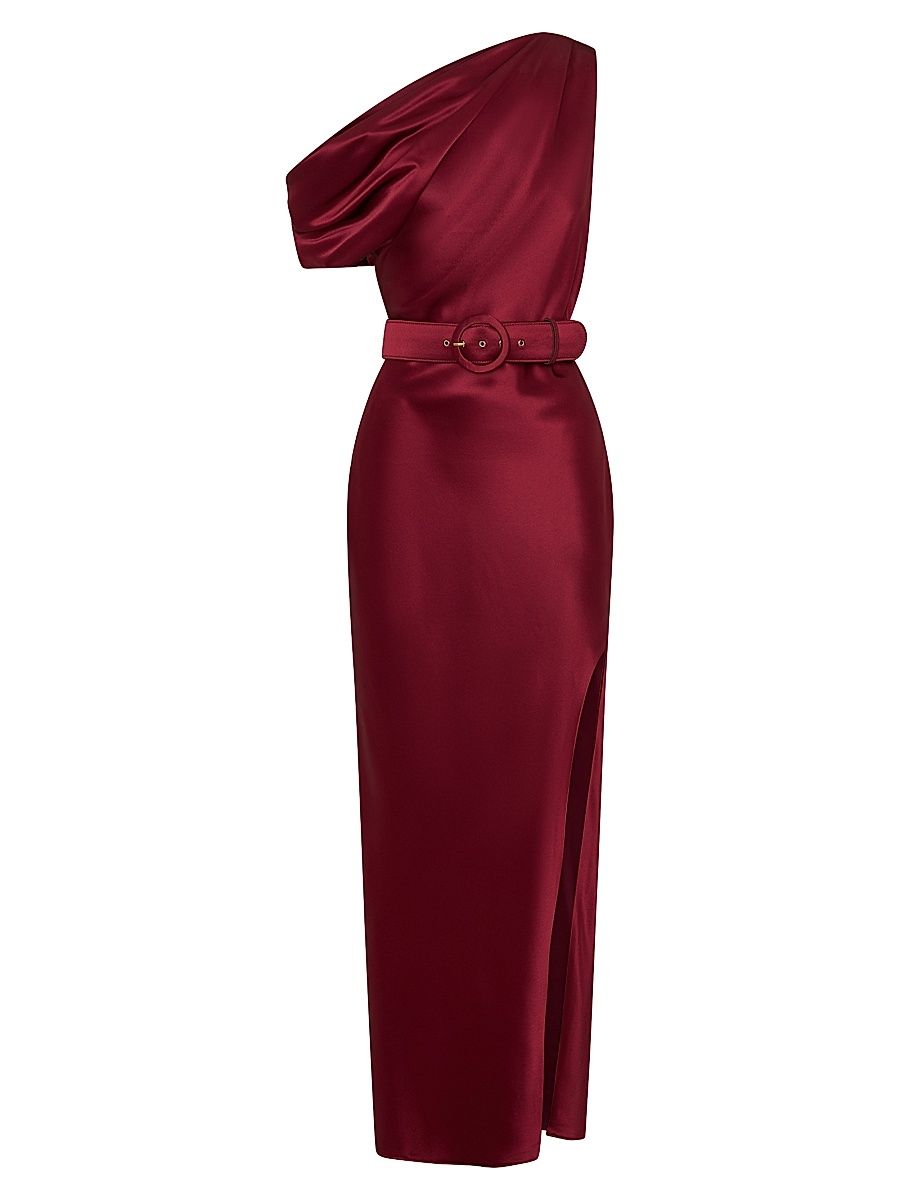 Women's Eartha One-Shoulder Midi-Dress - Plum - Size 8