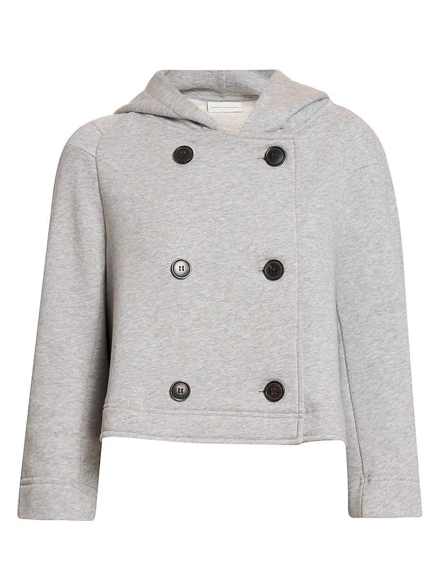 Women's Havipa Cotton Jersey Crop Jacket - Grey Melange - Size Large