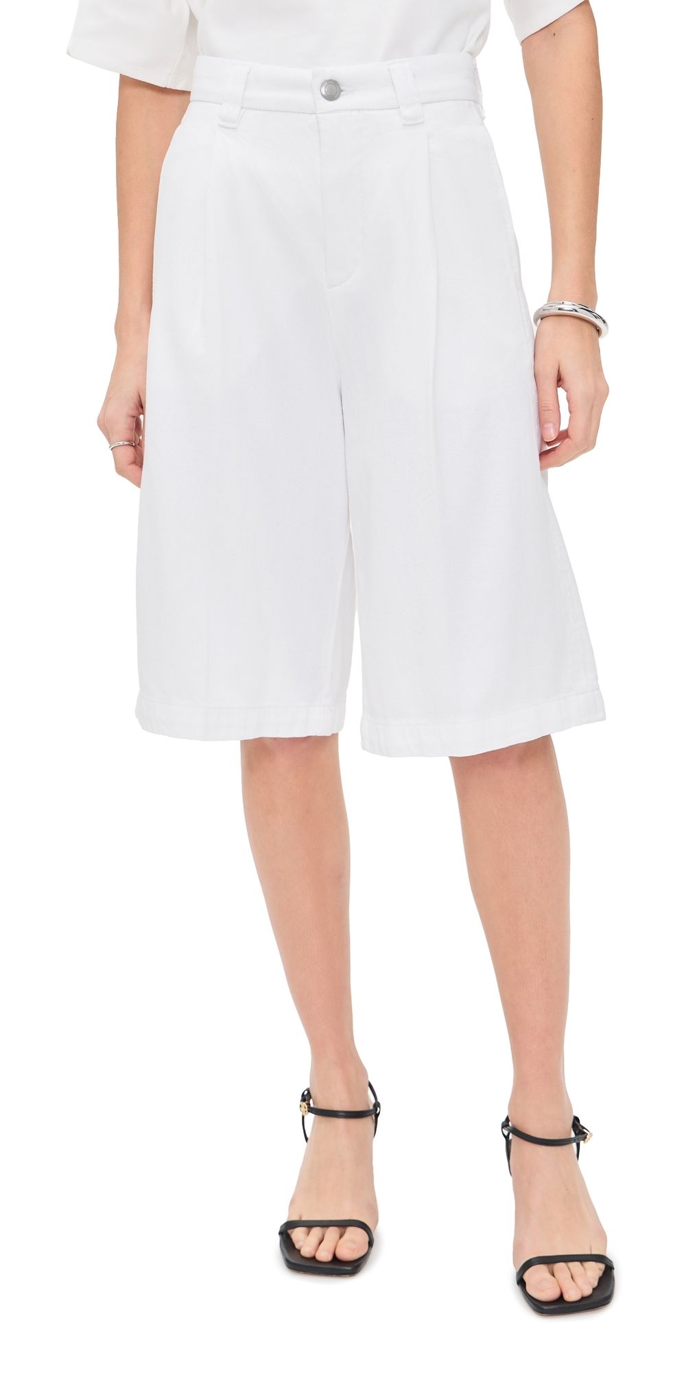 DL1961 Hepburn Aura Pleated High Rise Short White Aura 24
