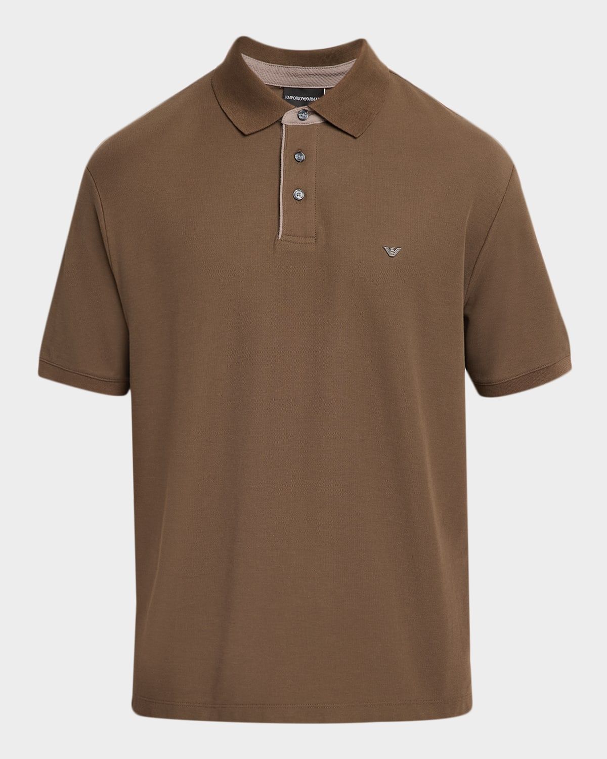 Men & apos;s Rib-Trim Textured Knit Polo Shirt