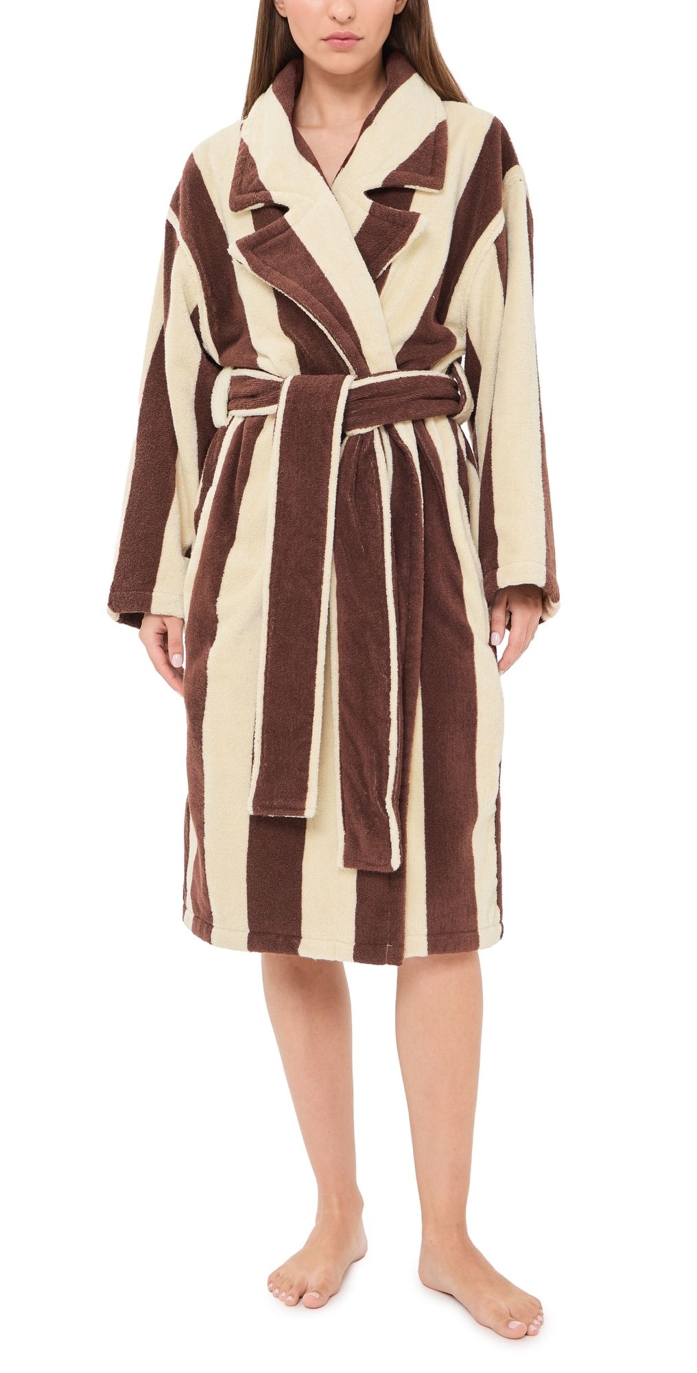 Hommey Stripe Robe Tiramisu L/XL
