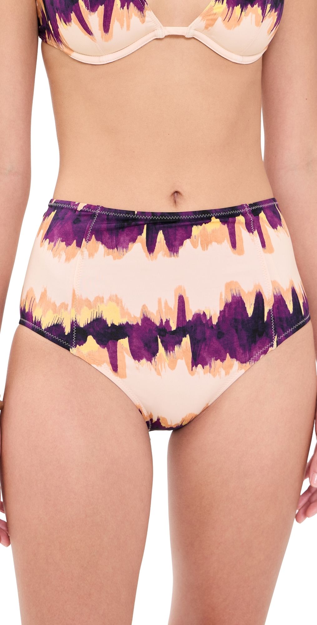 Ulla Johnson Zahara High Waisted Bikini Bottoms Quarry L