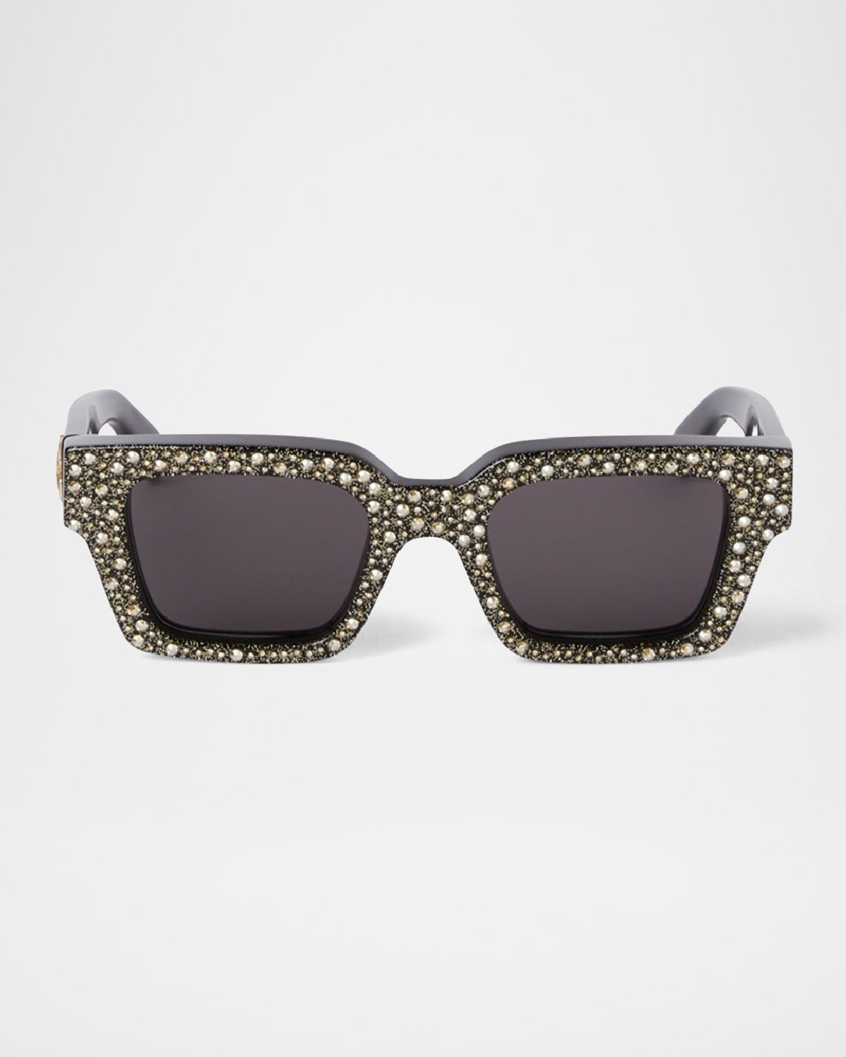 Men & apos;s Virgil Crystal and Acetate Rectangle Sunglasses