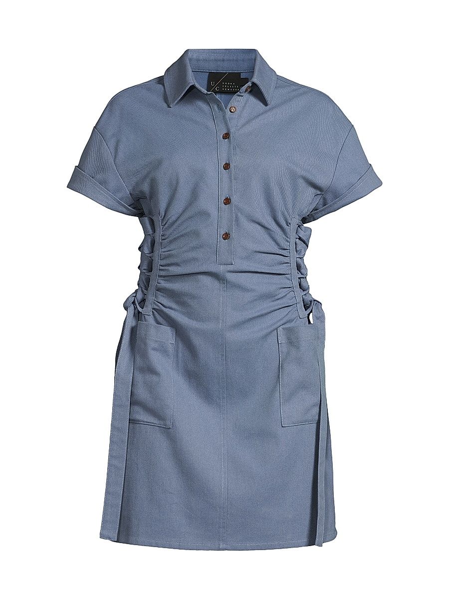 Women's Everyday Tropics Laced Side Waist Minidress - Slate Blue - Size XL