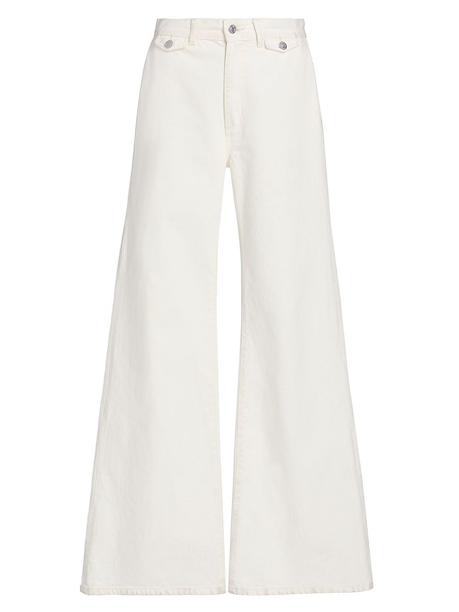 Women's Edira Wide-Leg Jeans - Cream - Size 30