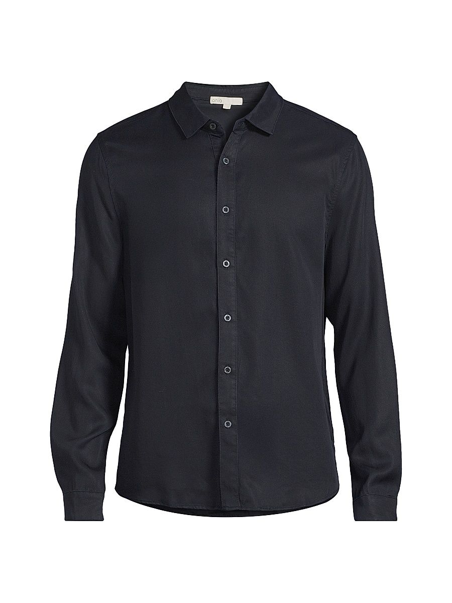 Men's Lightweight Button-Front Shirt - Midnight - Size XL