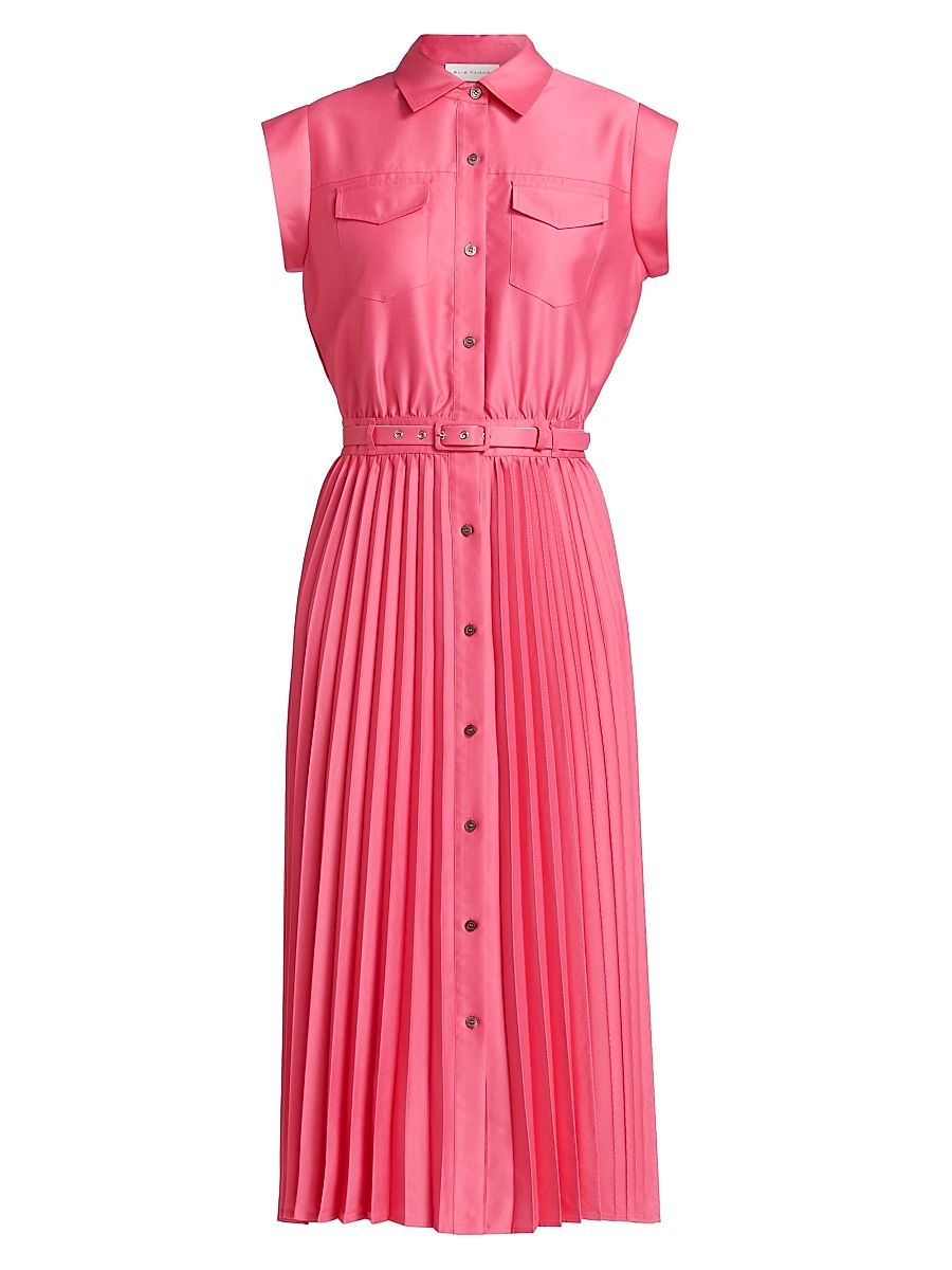 Women's Natalyia Pleated Midi-Shirtdress - Luxury Pink - Size XL