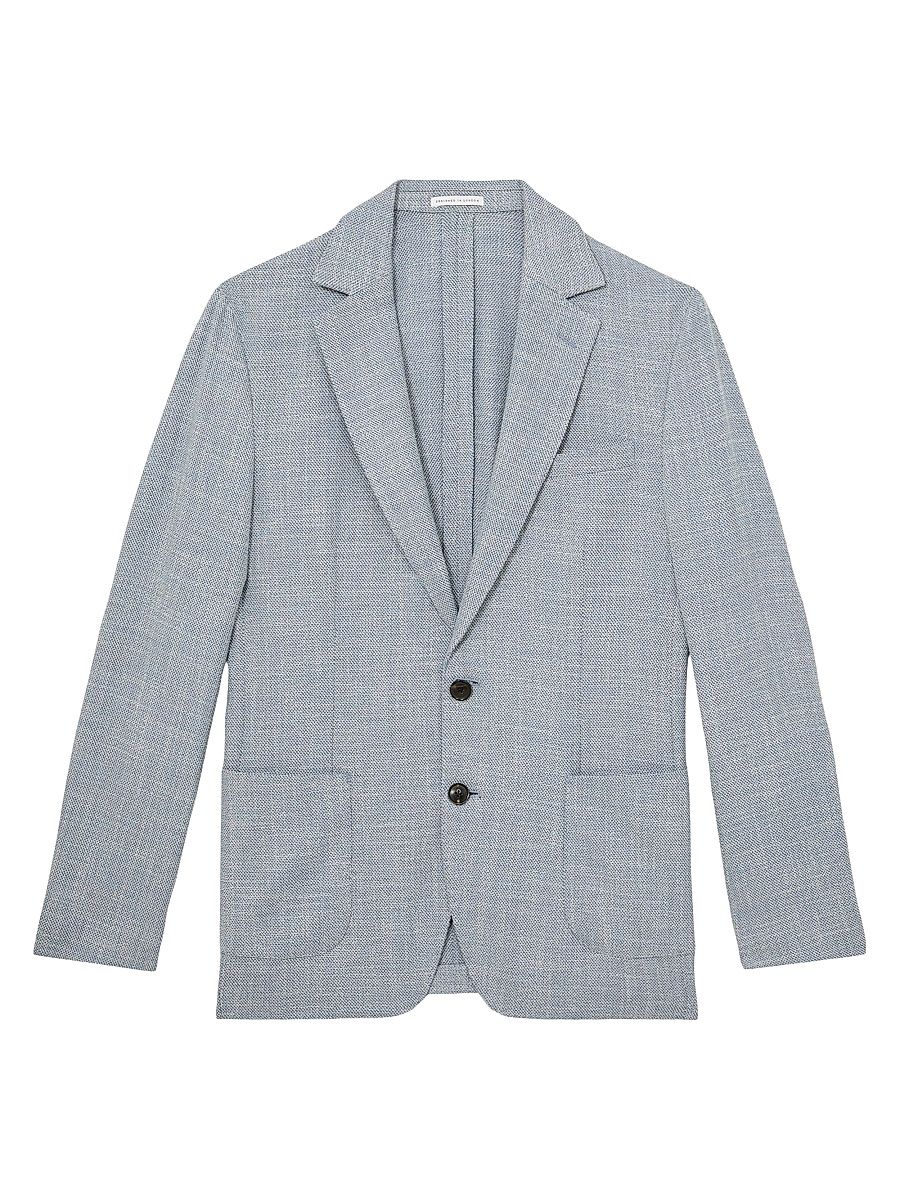 Men's Aphrodite Textured Sport Coat - Soft Blue - Size 40
