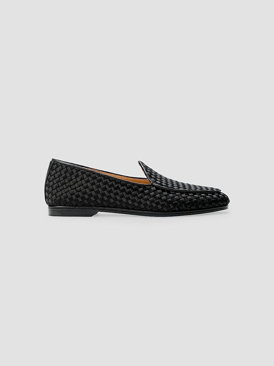 Women's Lucca Satin Loafers - Onyx - Size 11