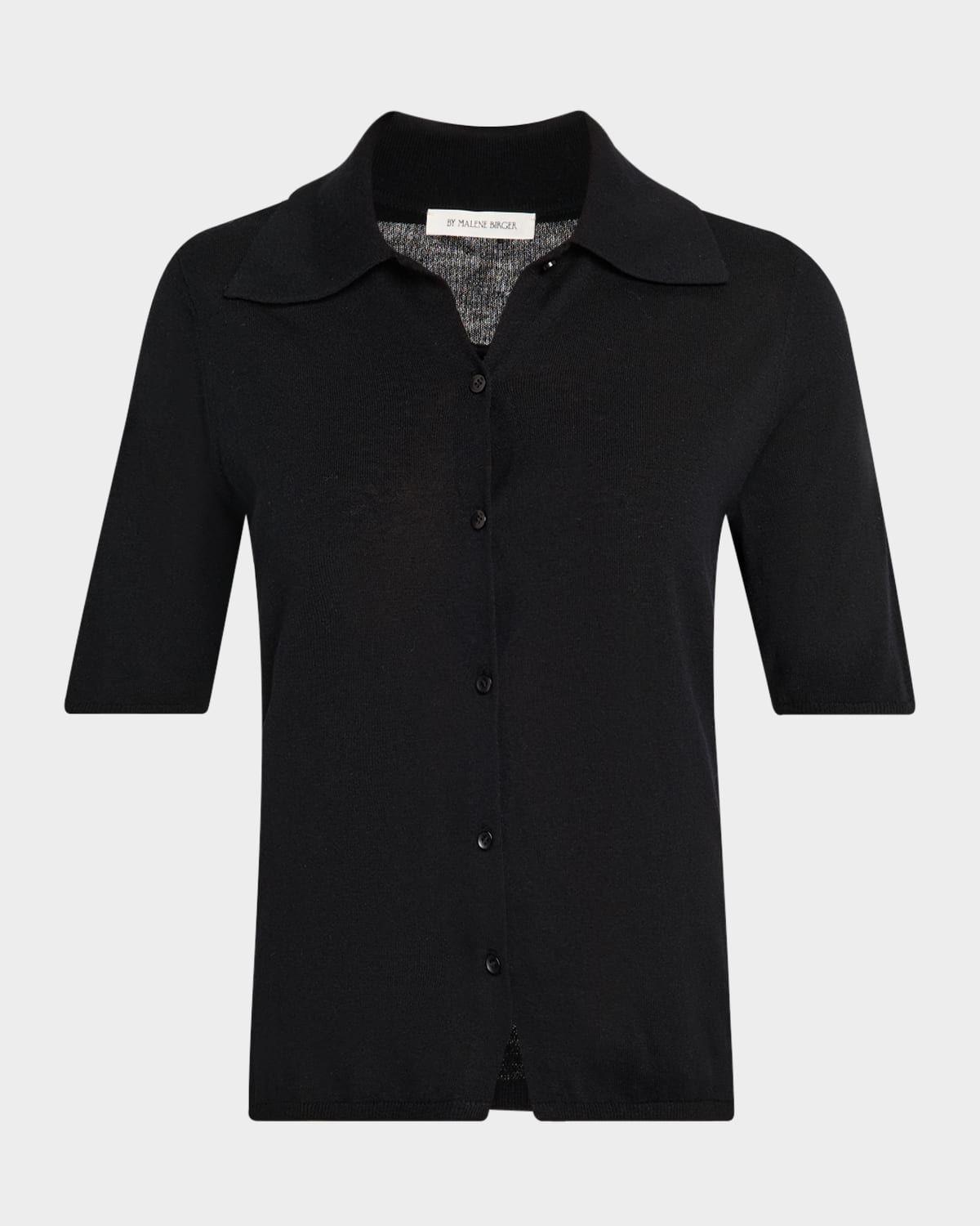 Dotta Knit Wool-Silk Blouse