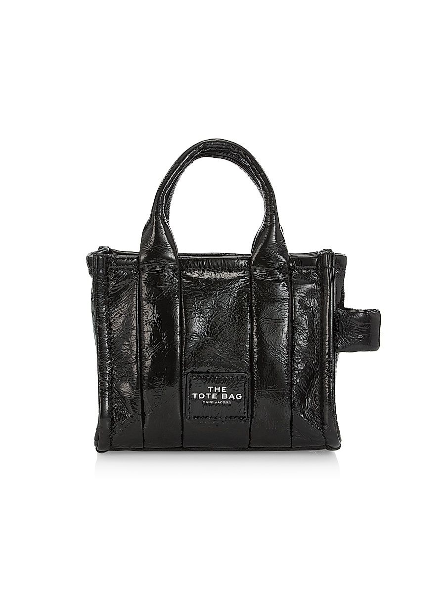 Women's The Shiny Crinkle Crossbody Tote - Black