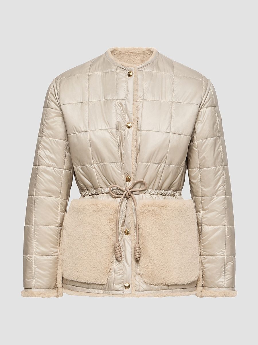 Women's Tipule Reversible Puffer Coat - Light Beige - Size XXL