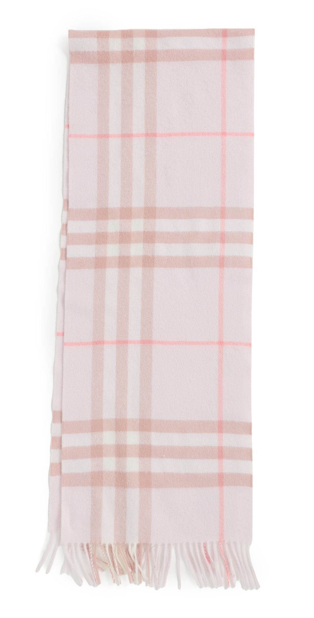 Burberry Cashmere Check Scarf Quartz Pink One Size