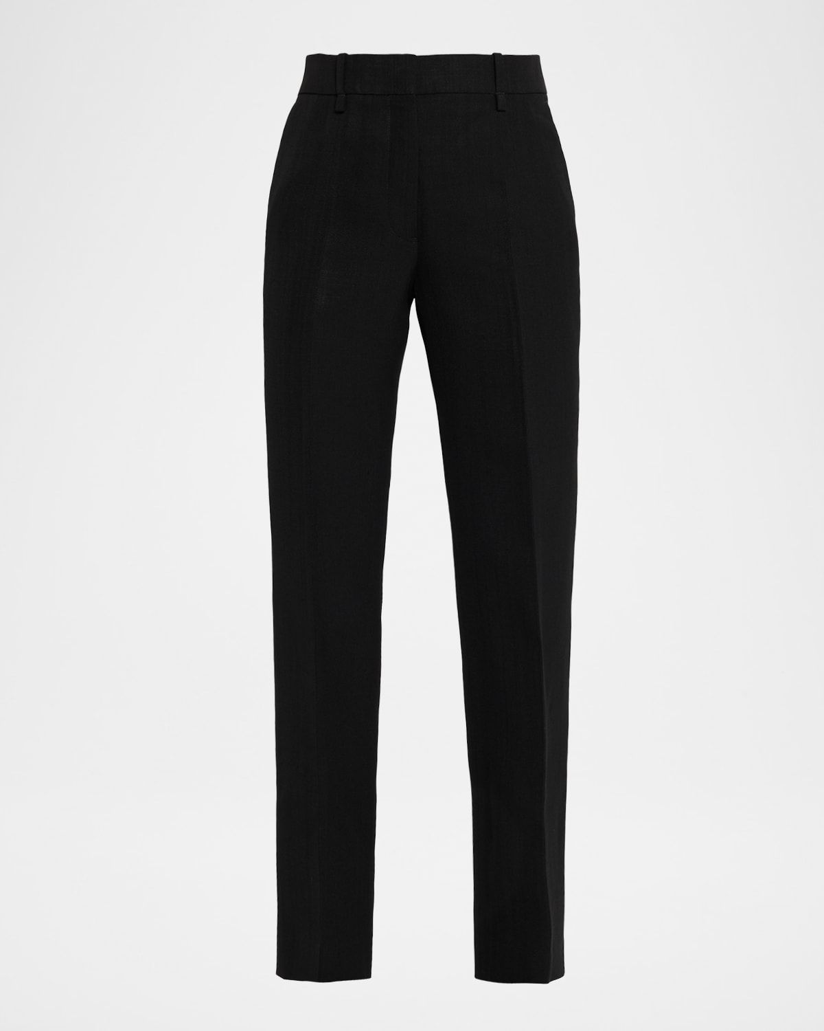 Slim-Leg Split-Hem Trousers