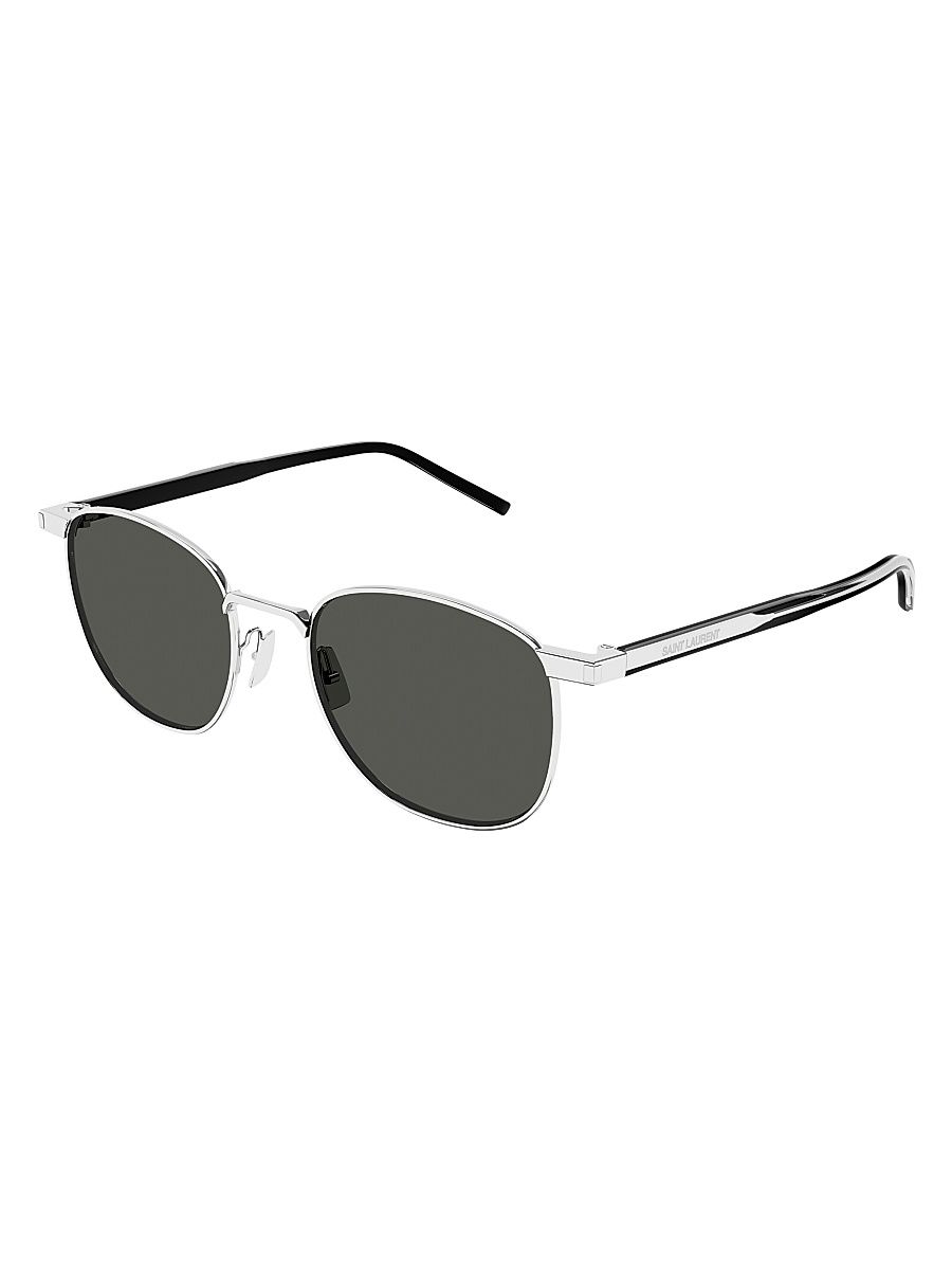 Men's SL 747 51MM Panthos Sunglasses - Dark Grey Silver
