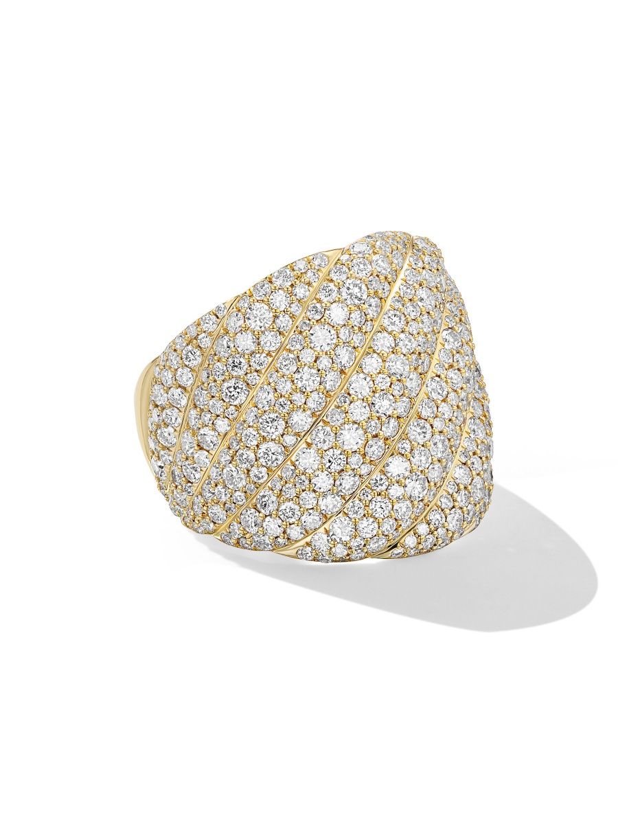 David Yurman Women's Sculpted Cable Ring In 18K Yellow Gold - Gold - Size 9