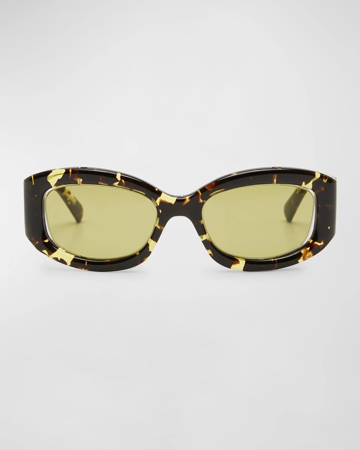 Davies Cut-Out Acetate Rectangle Sunglasses