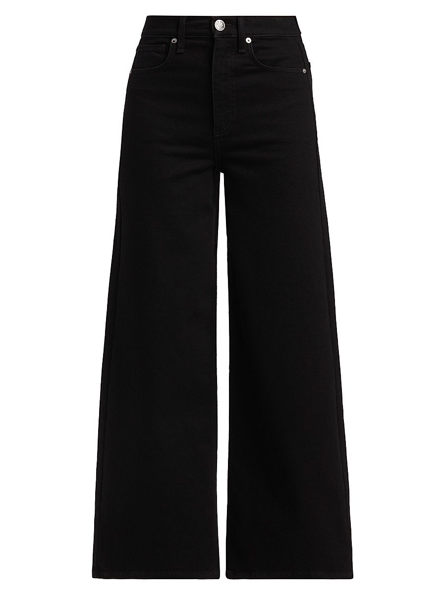 Women's Flexi Sofie High-Rise Ankle Wide-Leg Jeans - Black - Size 25