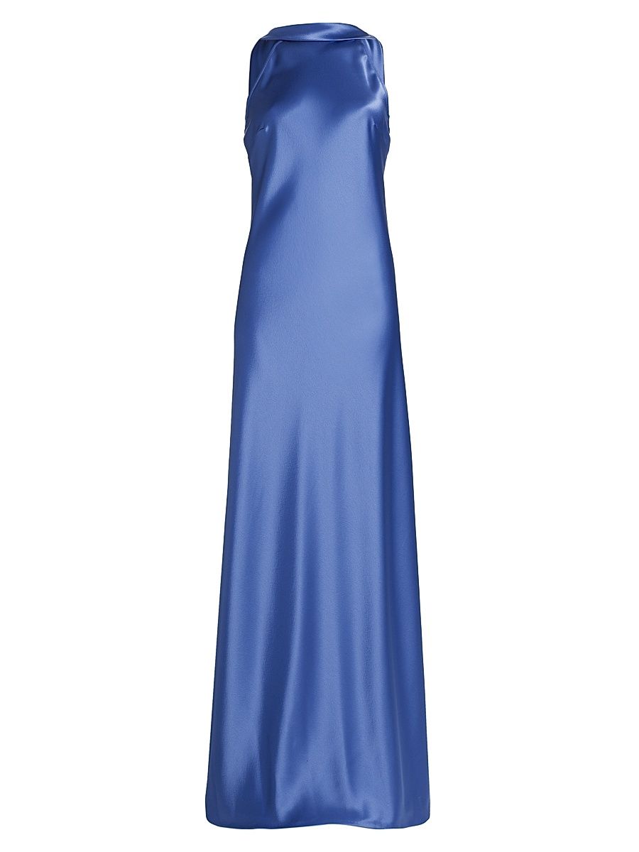 Women's Halterneck Slip Gown - Cornflower - Size 12