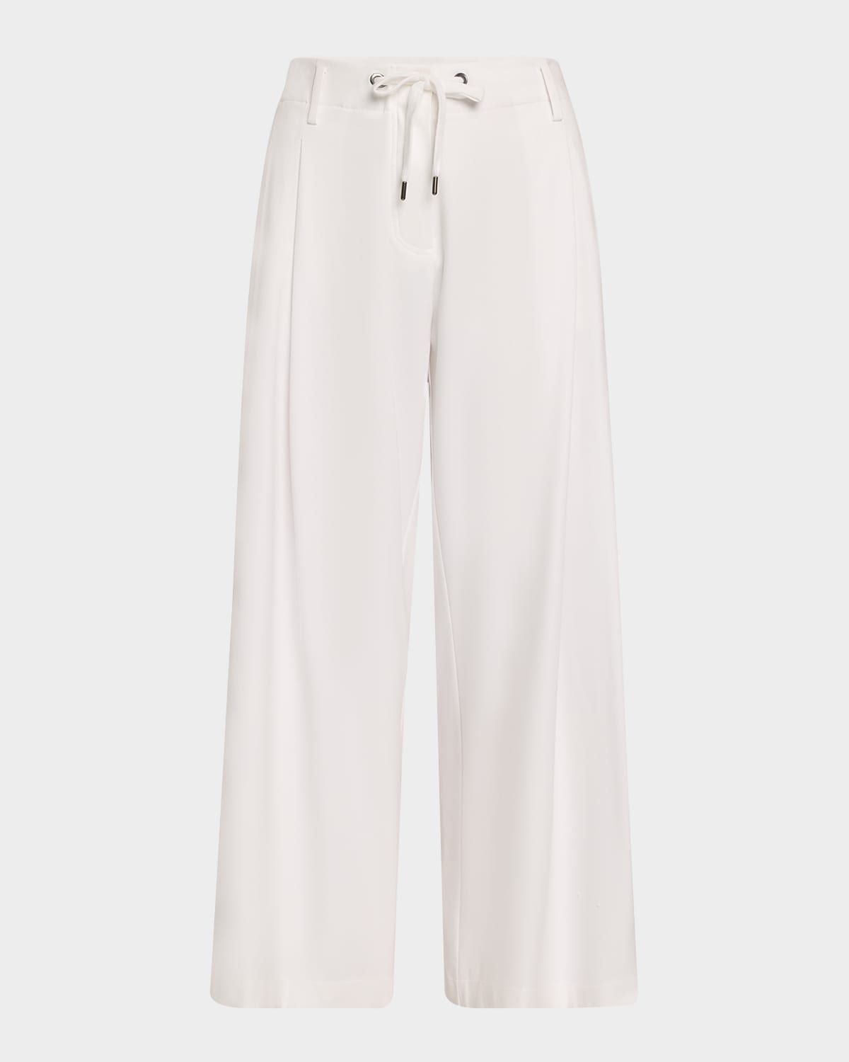 Monili Techno Jersey Wide-Leg Drawstring Pants