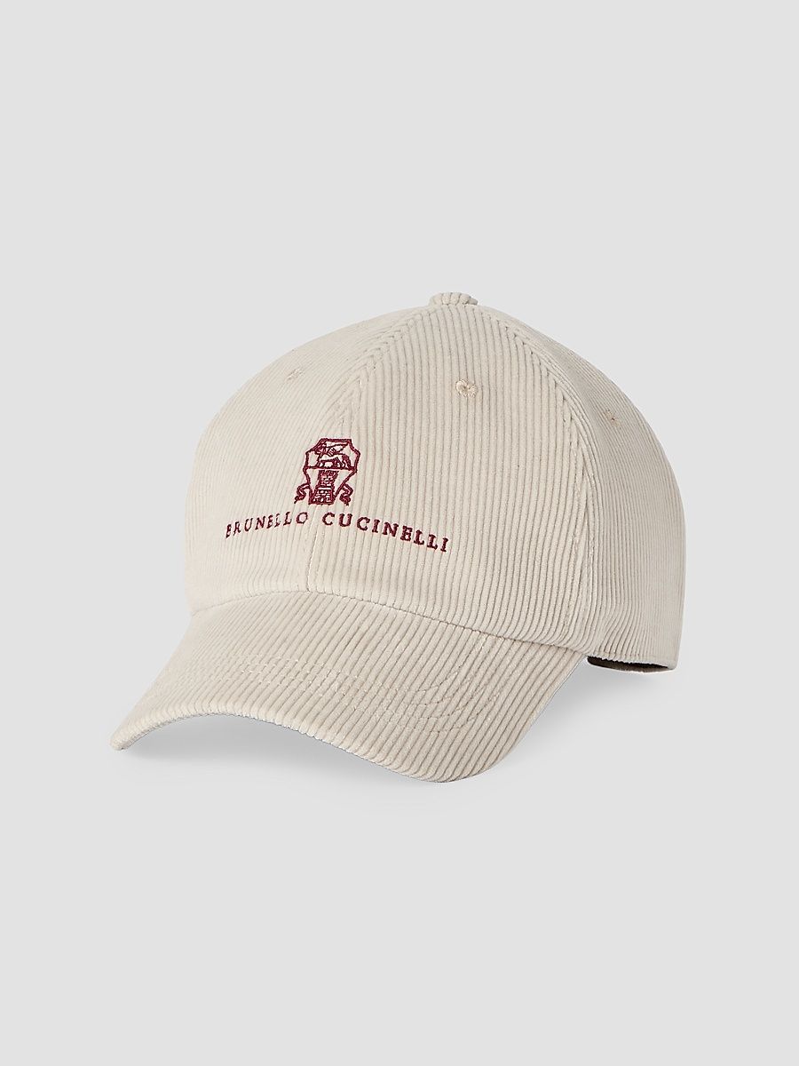 Men's Comfort Cotton and Cashmere Corduroy Baseball Cap - Ivory - Size XXL