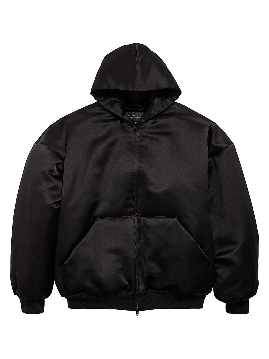 Women's Padded Zip-Up Hoodie - Black - Size 4