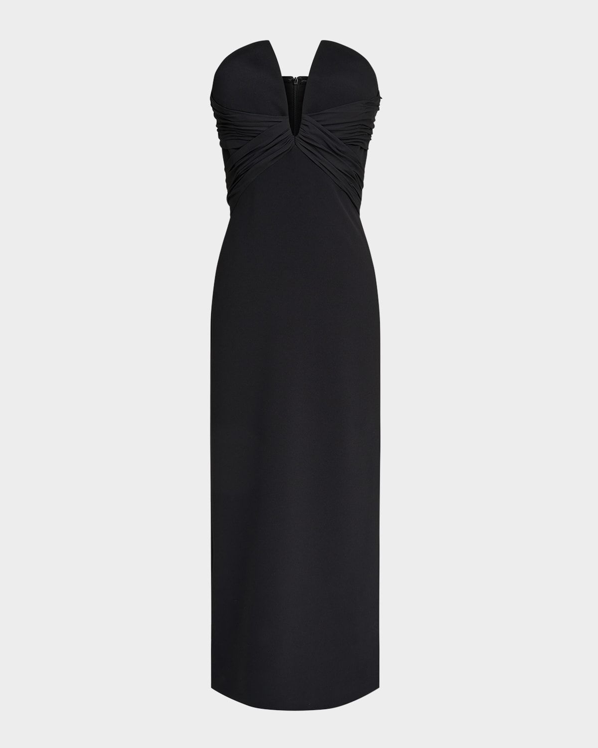 Marguerite Strapless Plunge Midi Dress