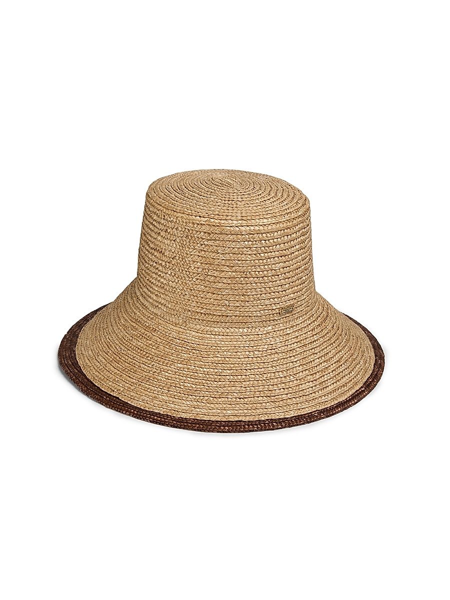 Women's Emmanuelle Woven Wide-Brim Fedora - Fawn