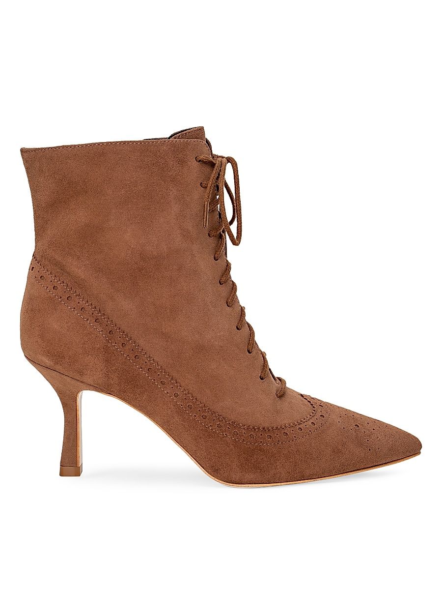 Women's Fayette 80MM Suede Booties - Sand Suede - Size 10