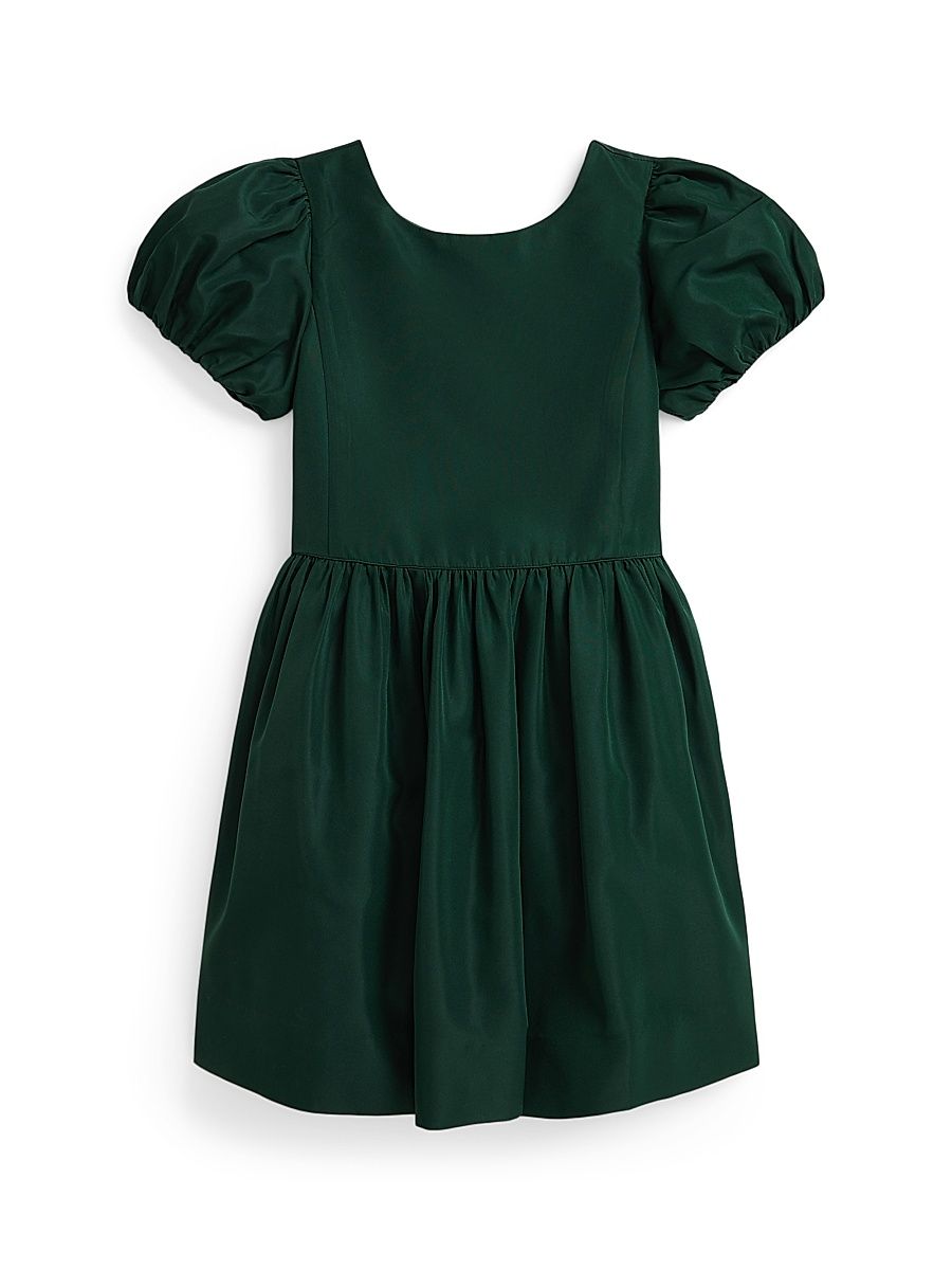 Little Girl's & Girl's Taffeta Ballet A-Line Dress - Moss Agate - Size 16