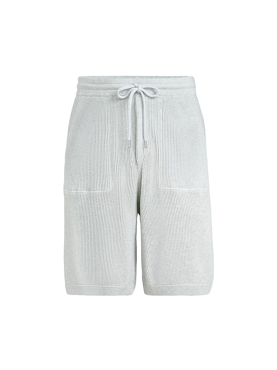 Men's Cotton English Rib Knit Bermuda Shorts - Fog - Size XXL