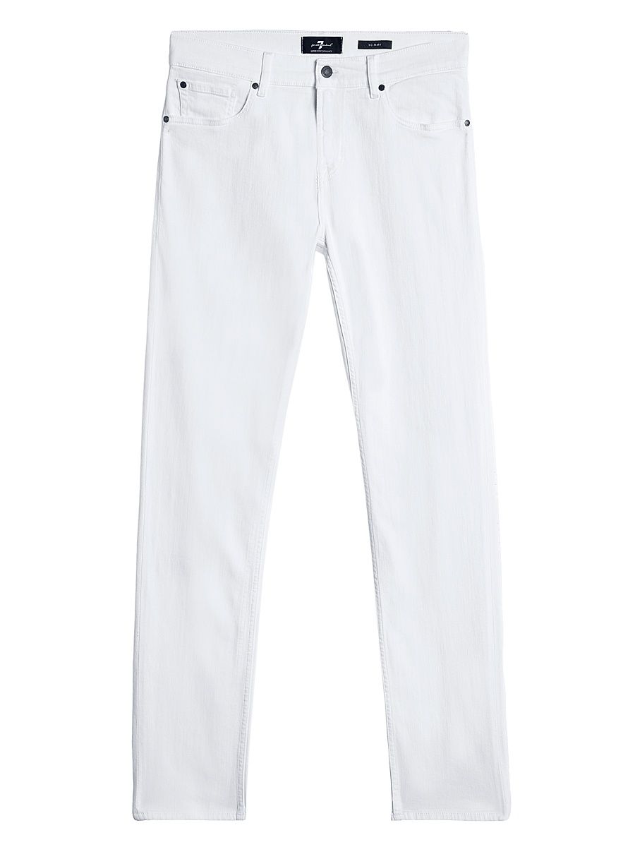 Men's Slimmy Stretch Mid-Rise Jeans - White - Size 40
