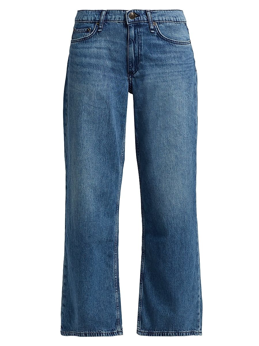 Women's Saige Ankle Straight-Leg Jeans - River - Size 34