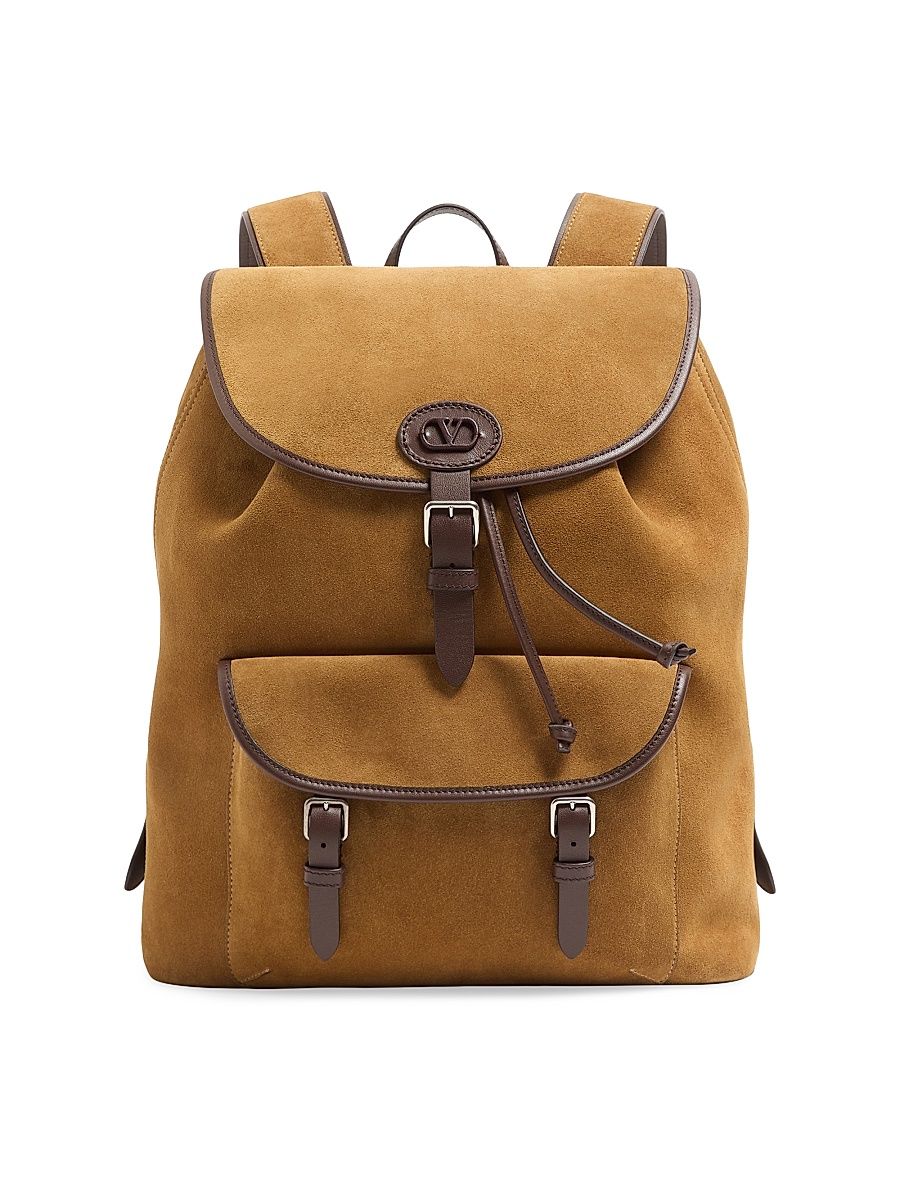 Men's Antibes Suede Backpack - Havana Beige