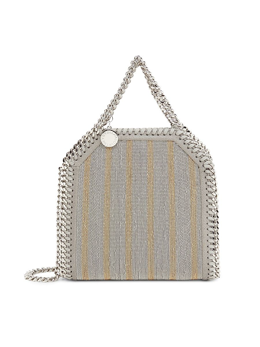Women's Falabella Tiny Stripe Bag - Light Grey