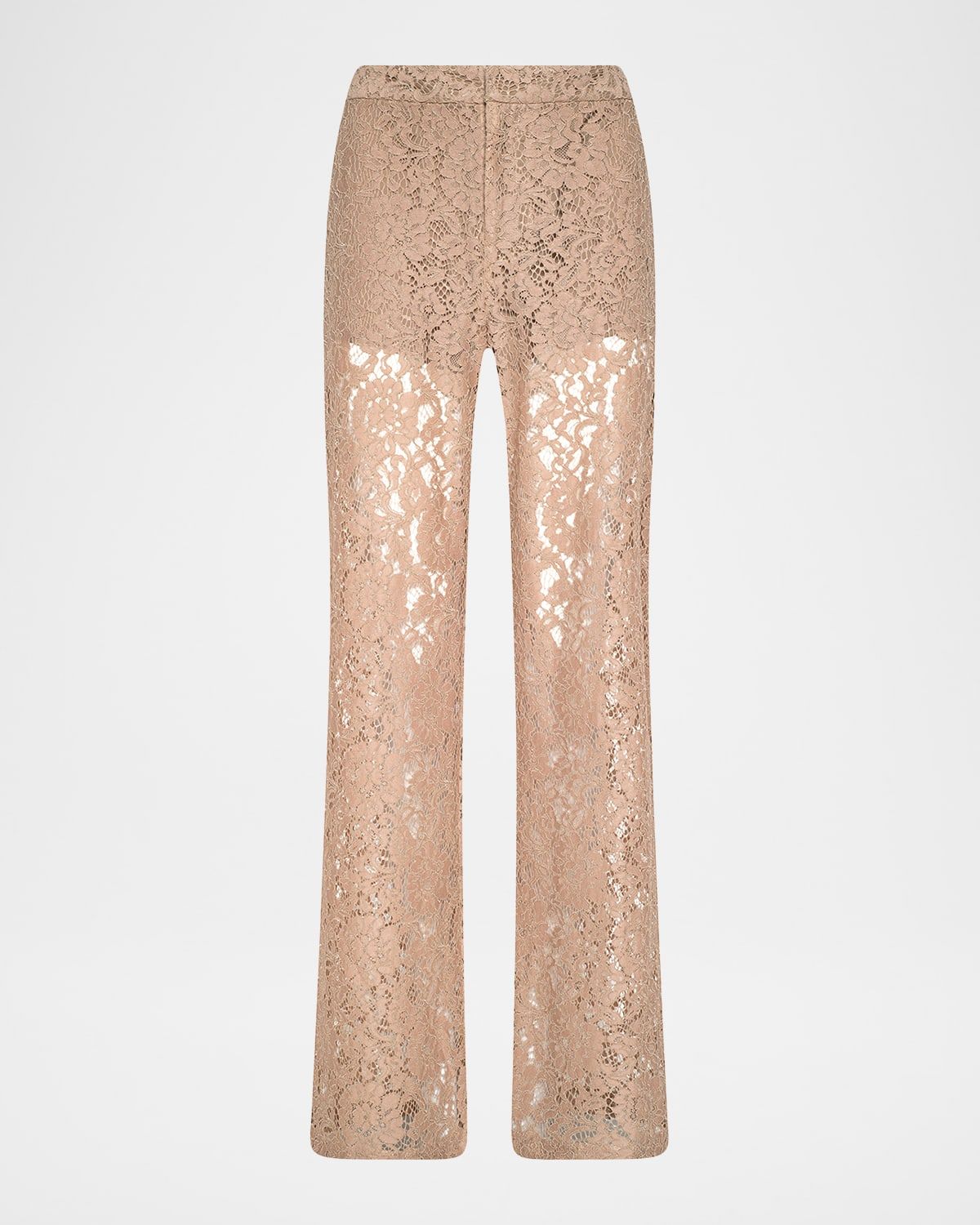 Livvy Floral Lace Straight-Leg Trousers