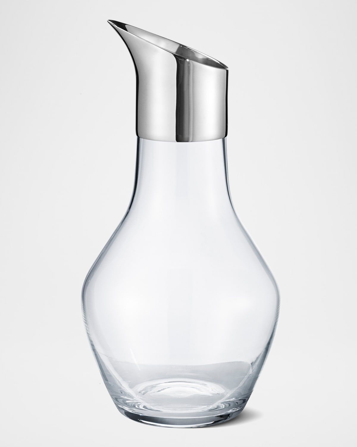 Sky Glass & Stainless Steel Water Pitcher