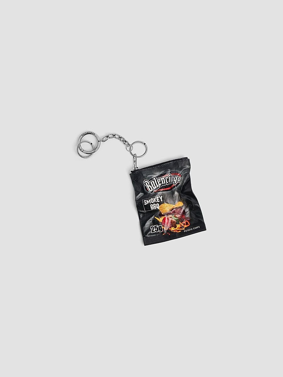 Balenciaga Men's Charm / Keychain Chips - Black