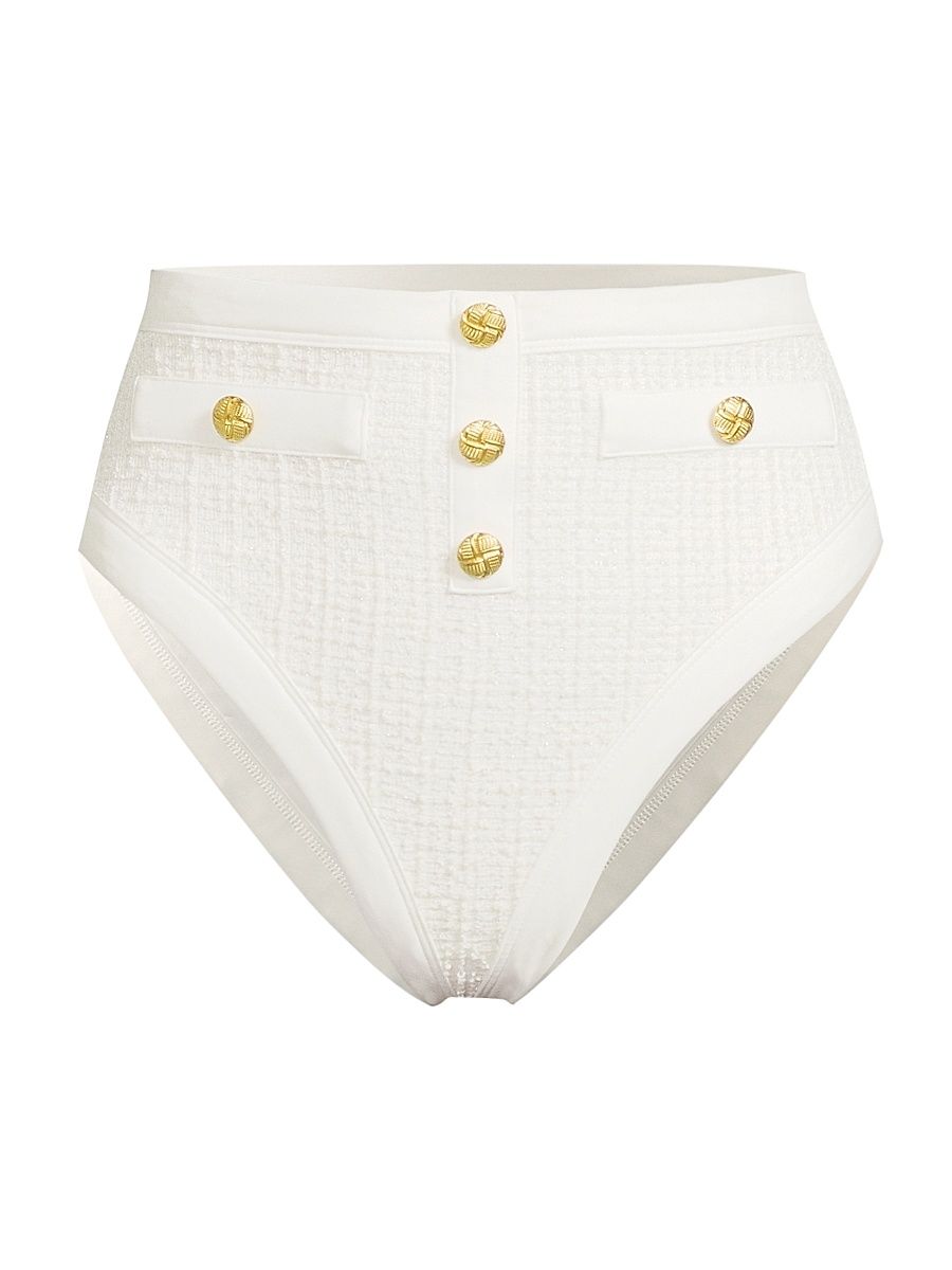 Women's Muriel Tweed Bikini Bottom - I Do Ivory - Size XL