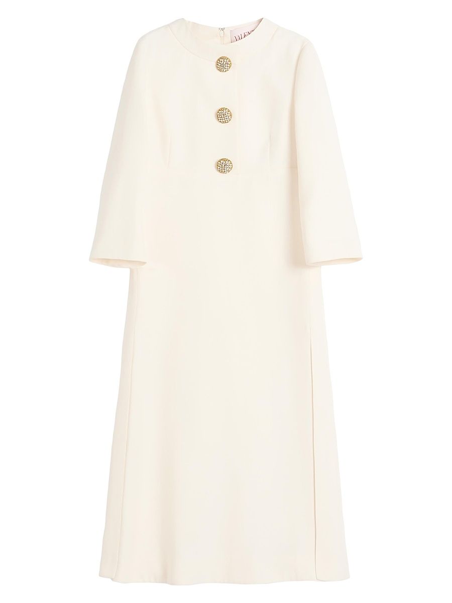 Women's Crepe Couture Midi Dress - Ivory - Size 2