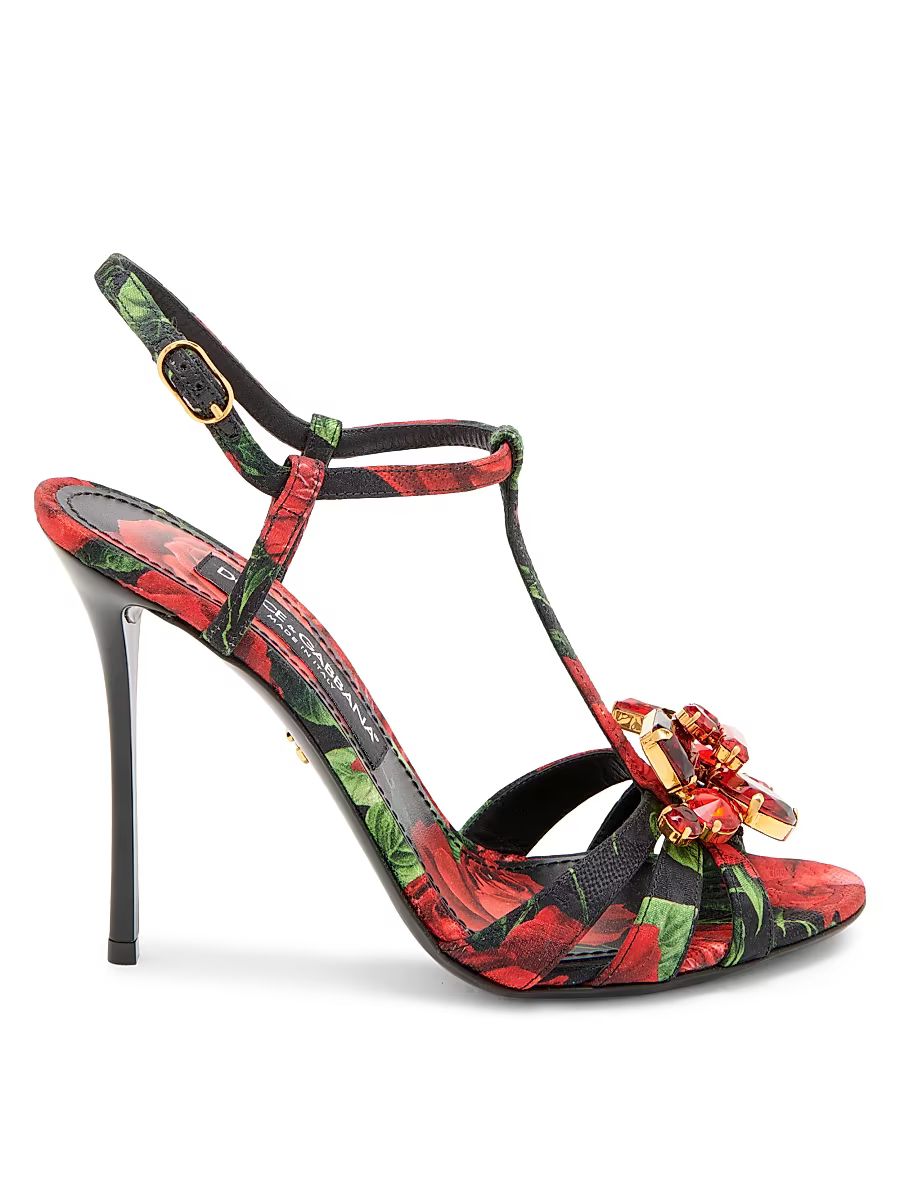 Women's 105MM Crystal-Embellished Rose Slingback Sandals - Rose Nero - Size 11