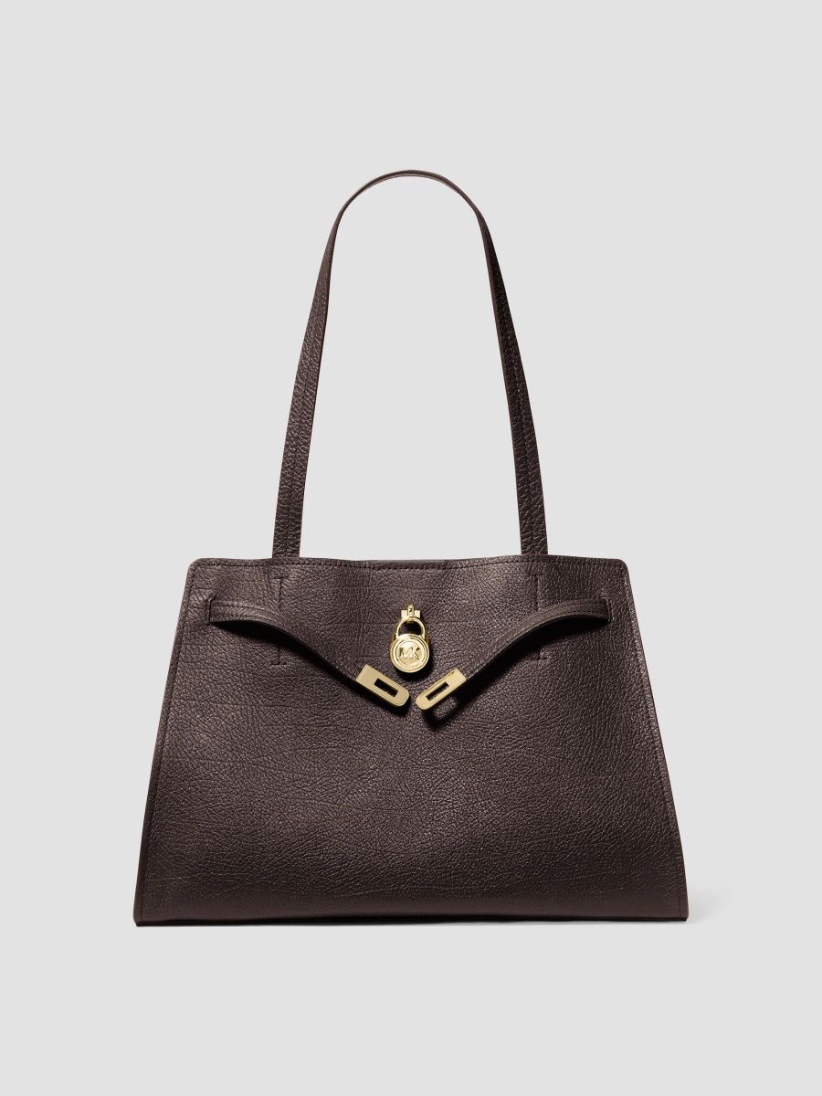 MICHAEL Michael Kors Women's Hamilton Large Leather Tote Bag - Chocolate