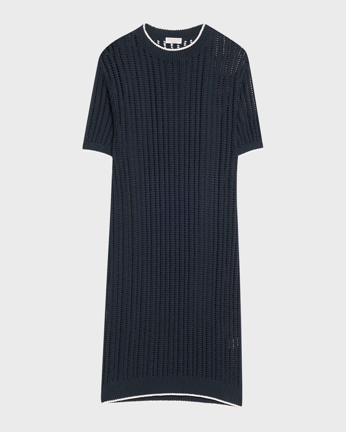 Mesh Knit Midi T-Shirt Dress