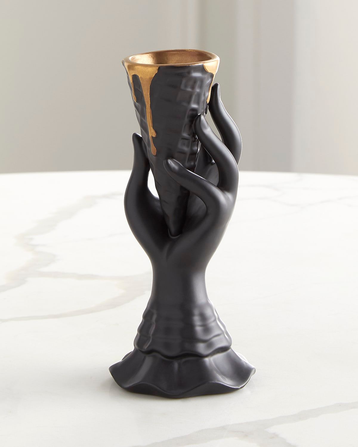 Gilded I-Scream Bud Vase