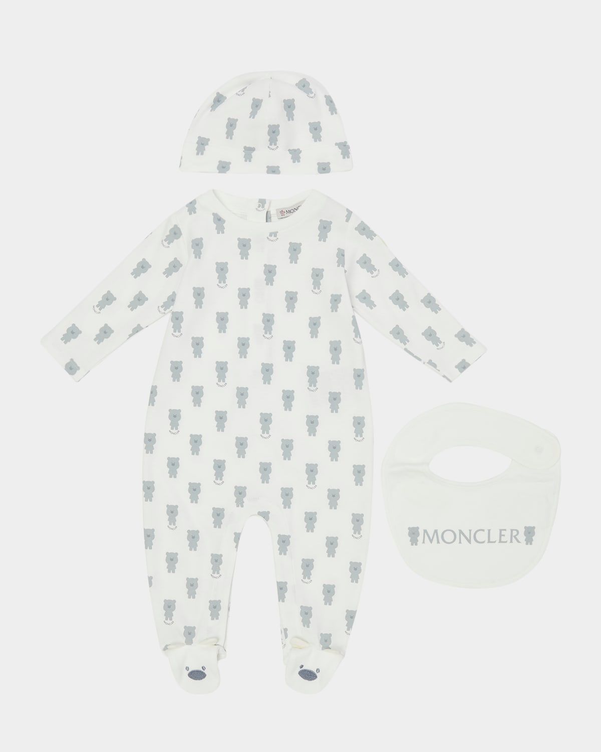 Boy & apos;s Footie, Hat, and Bib Gift Set, Size 0M-6M