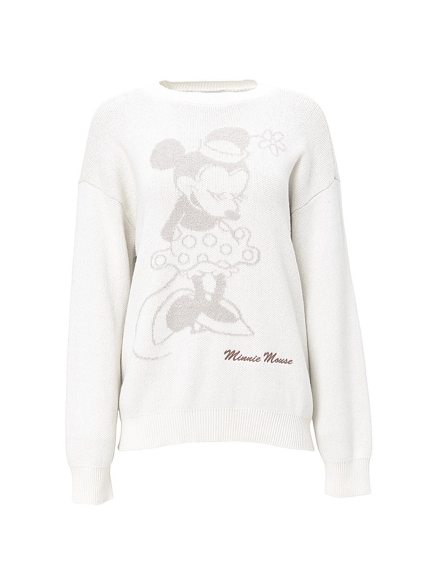 Women's CozyChic Minnie Mouse Sweater - Cream Multi - Size XL
