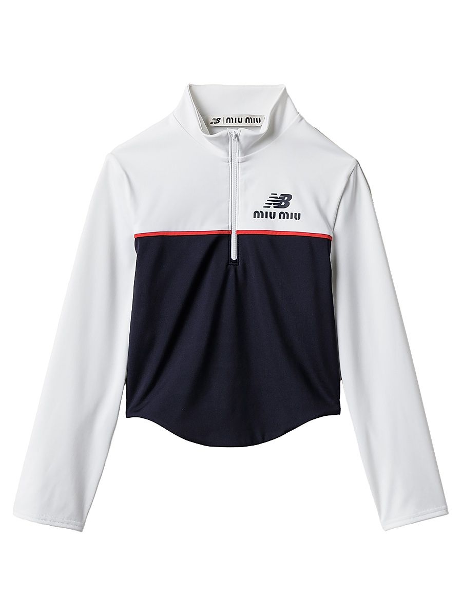 Women's New Balance X Miu Miu with Coco Gauff Stretch Technical Jersey Top - Blue - Size Medium